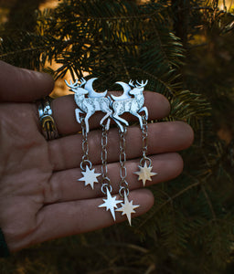 Lord of the North Stag Earrings
