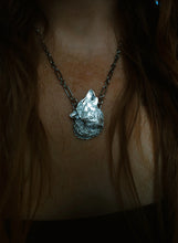 Load image into Gallery viewer, Howling Wolf with Green Tourmaline