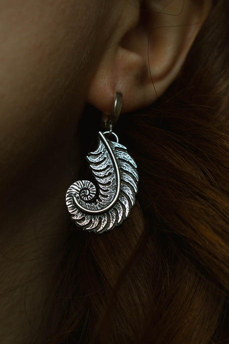 Unfurl Fern Earrings (Made to Order)