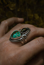 Load image into Gallery viewer, Tourmaline and Turquoise ring Size 8