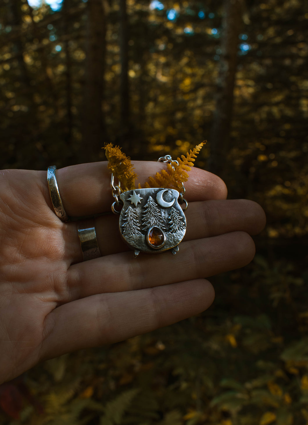 Forest Witch Cauldron Necklace