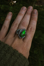 Load image into Gallery viewer, Ammolite and Oak Ring MADE TO SIZE