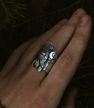 Load image into Gallery viewer, Raven Shield Ring MADE TO SIZE