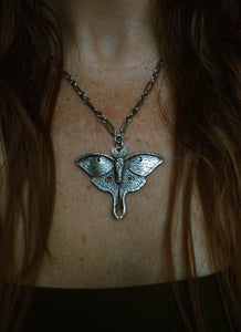 Luna Moth ring or necklace MADE TO ORDER