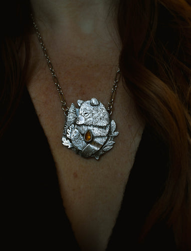 Fishing Bear Necklace