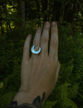 Load image into Gallery viewer, (MADE TO ORDER) New Moon Mother of Pearl Ring or necklace
